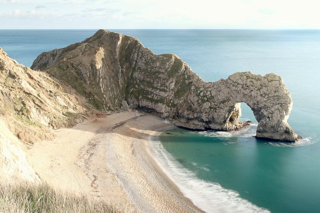 Looking down on Durdle Door beach, Dorset