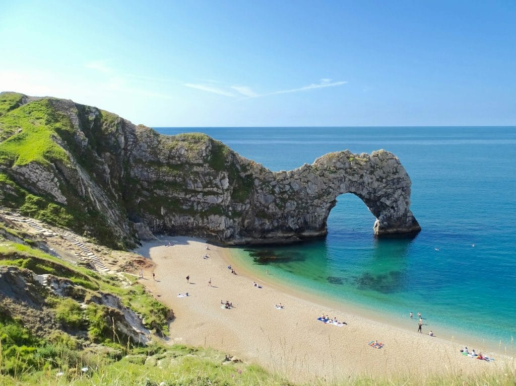 View of the arch at Durdle Door in Dorset