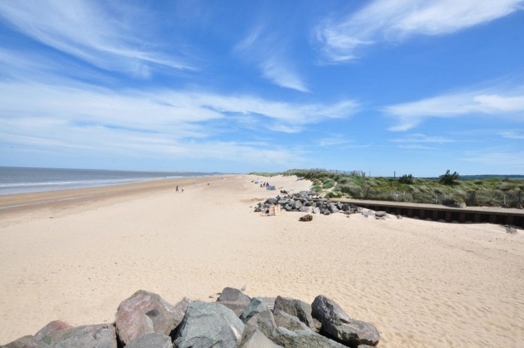 Brancaster beach on a sunny day