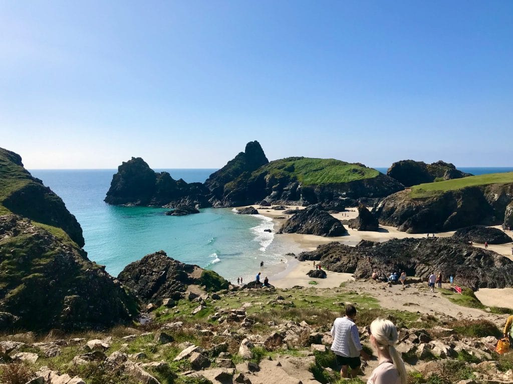 The beautiful Kynance Cove on a sunny day