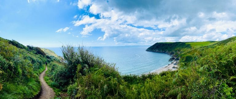 South West Coastal path in Fowey, Cornwall