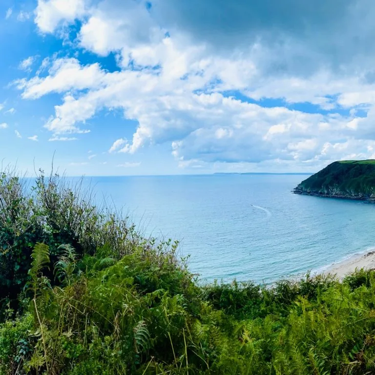 South West Coastal path in Fowey, Cornwall