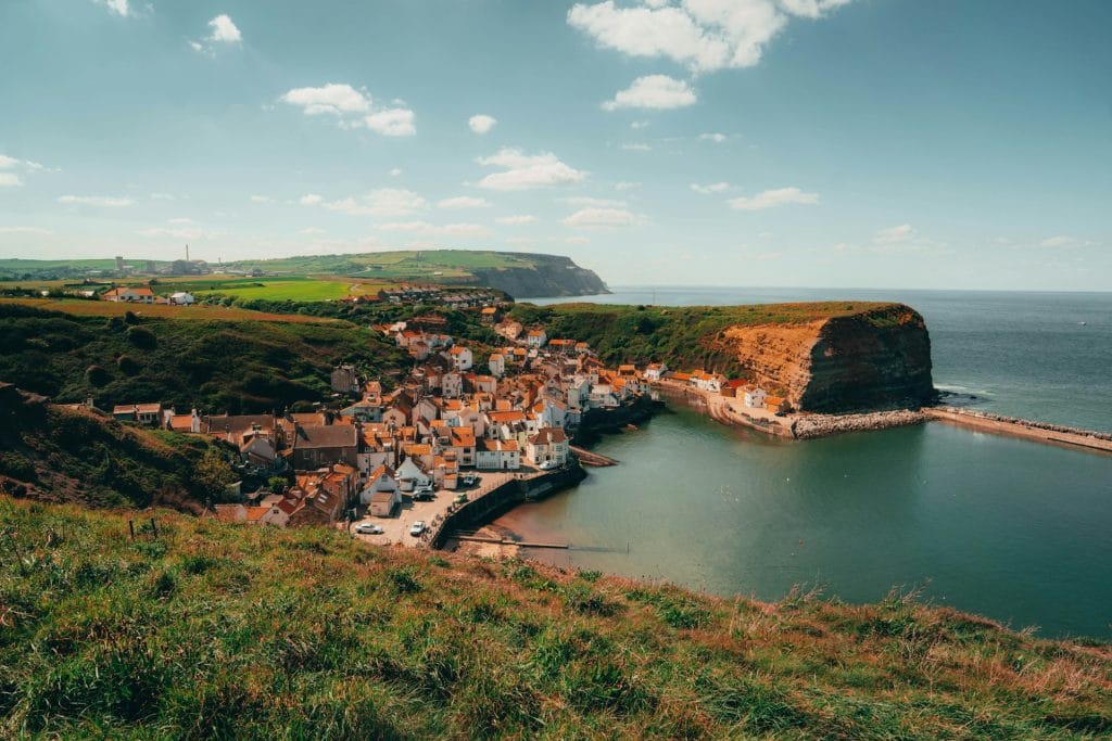 Staithes harbour beach