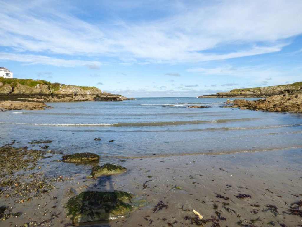 Sand and shingle beach at Cemaes Bay, Anglesey.